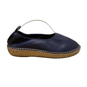 Cole Haan Women’s Marine Blue Leather Cloudfeel Espadrille Slip-On Shoes Sz 6.5B